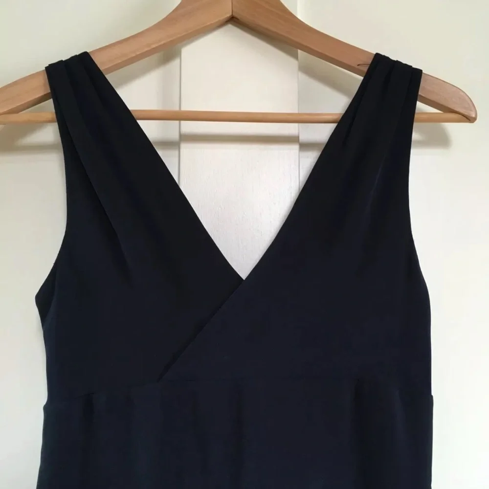 J. Crew 100% Navy Silk Sophia Dress A-Line Sz 8